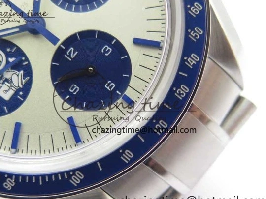 0211 Speedmaster SS Snoopy Apollo OMF Best Edition White Dial on SS Bracelet Venus EasyCare 7877